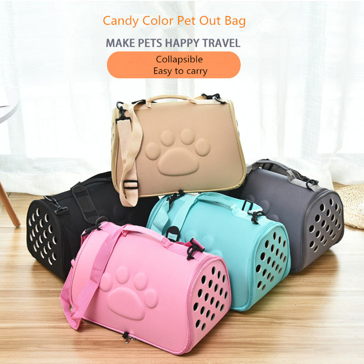 EVA Dogs Cat Folding Pet Carrier Cage Collapsible Puppy Crate Handbag Carrying Bags Pets Supplies Transport Chien Accessories