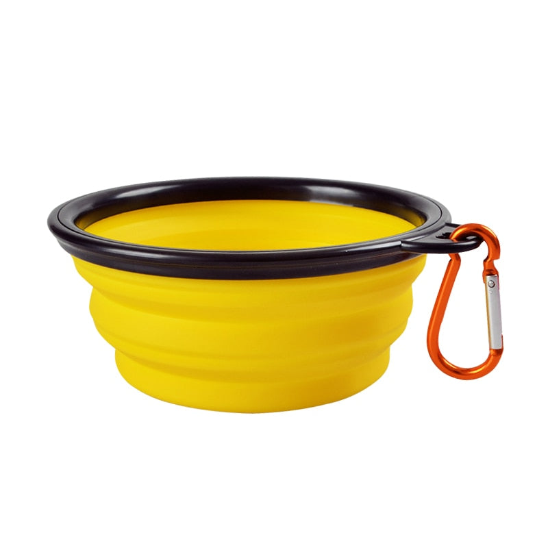 Folding Portable Dog Bowl Travel Bowl with Buckle for Food Water Container Feeder Collapsible Silicone Pet Supplies Accessories