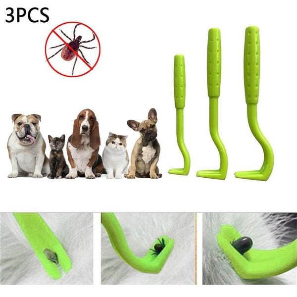 3PCS Pet Flea Remover Tool Scratching Hook Remover Pet Cat Dog Grooming Supplies Tick Picker Flea Removal Tool Pet Comb