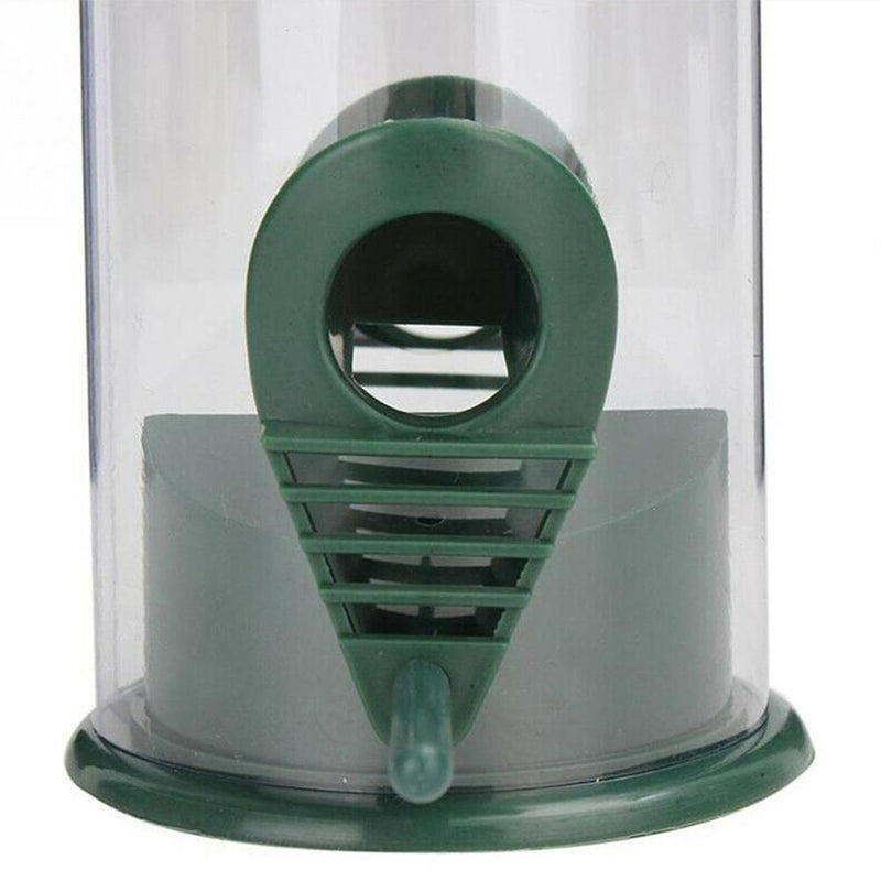 Hanging Outdoor Plastic Bucket Pet Bird Feeder Barrel Plastic Ink Green Plastic Accessories Outdoor Feeder